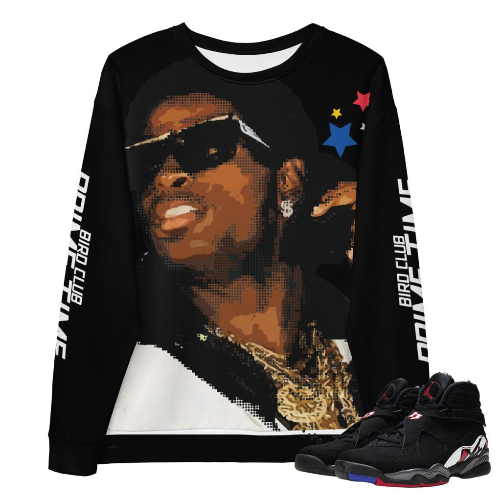 Retro 8 Playoff Prime Time Sweatshirt - Sneaker Tees to match Air Jordan Sneakers