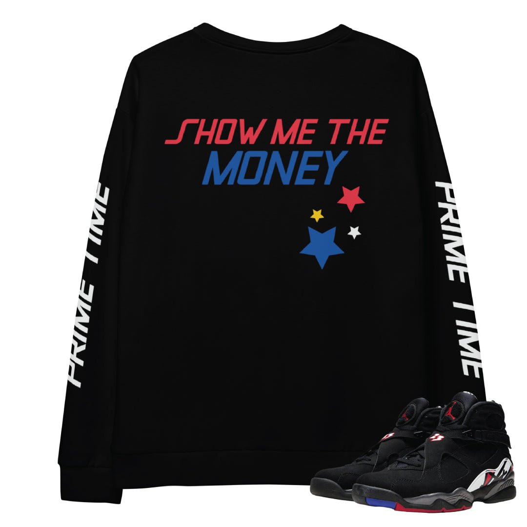 Retro 8 Playoff Prime Time Sweatshirt - Sneaker Tees to match Air Jordan Sneakers