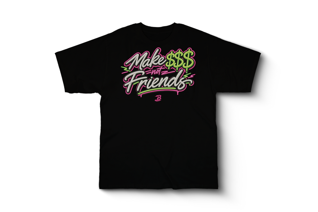 RETRO 7 TENNIS DAY MAKE MONEY NOT FRIENDS SHIRT