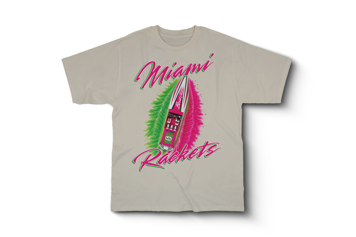 RETRO 7 TENNIS DAY MIAMI SPEEDBOAT SHIRT
