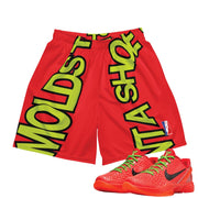 Reverse Grinch "All I Want" Basketball Mesh Shorts - Sneaker Tees to match Air Jordan Sneakers