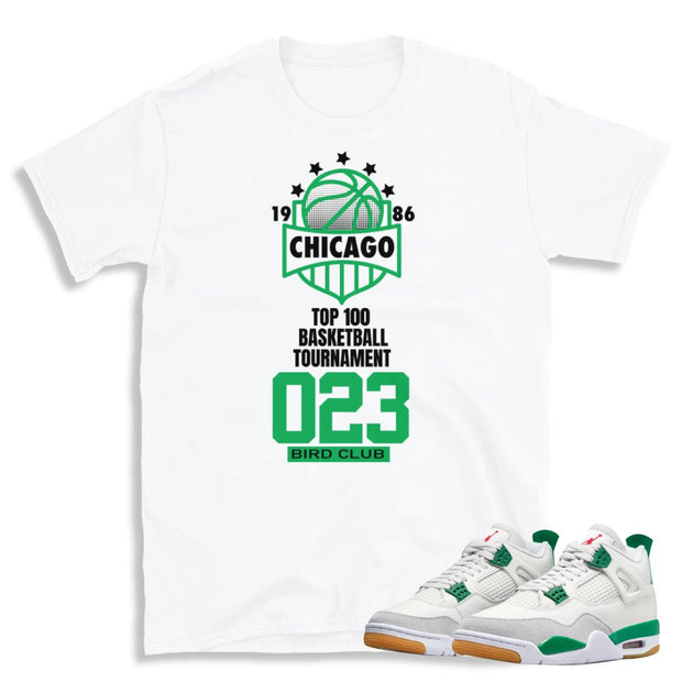 Retro 4 SB Pine Green Tournament Shirt - Sneaker Tees to match Air Jordan Sneakers