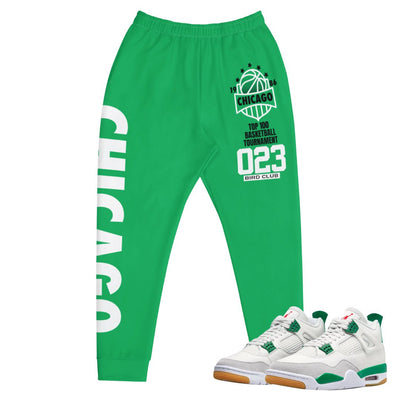 Retro 4 SB Pine Green Chicago Tournament Joggers - Sneaker Tees to match Air Jordan Sneakers