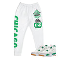 Retro 4 SB Pine Green Chicago Tournament Joggers - Sneaker Tees to match Air Jordan Sneakers
