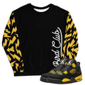 Retro 4 Thunder Lightning Bolt Sweatshirt - Sneaker Tees to match Air Jordan Sneakers