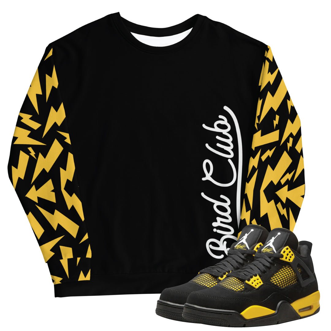 Retro 4 Thunder Lightning Bolt Sweatshirt - Sneaker Tees to match Air Jordan Sneakers
