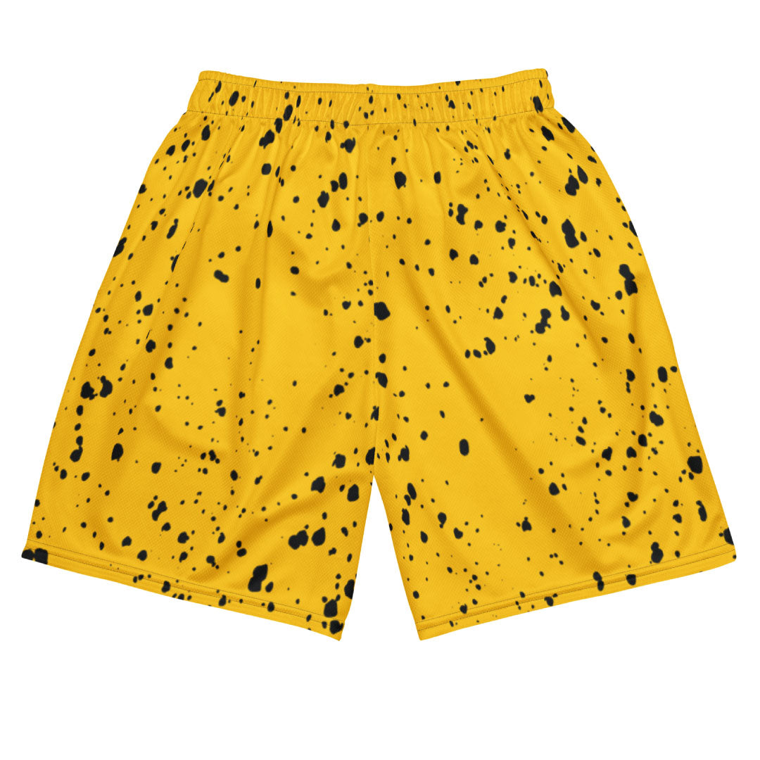 RETRO 4 TOUR YELLOW SPLATTER SHORTS