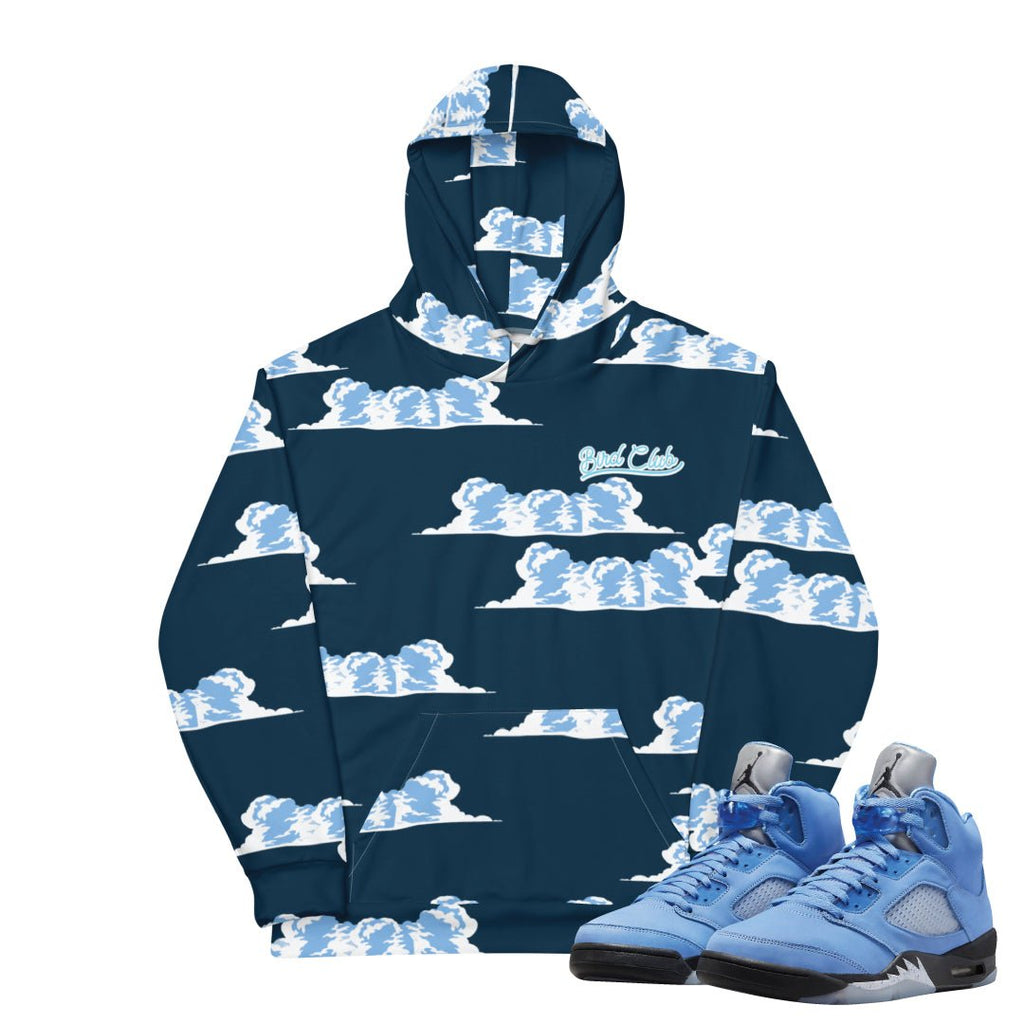 Retro 5 UNC Hoodie - Sneaker Tees to match Air Jordan Sneakers