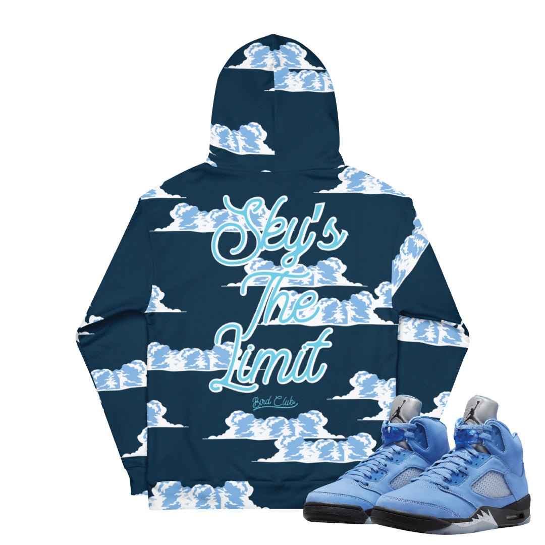 Retro 5 UNC Hoodie - Sneaker Tees to match Air Jordan Sneakers