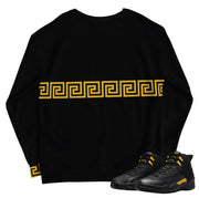 Retro 12 Black Taxi Greek Sweatshirt - Sneaker Tees to match Air Jordan Sneakers