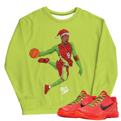 Kobe 6 Protro Reverse Grinch "Dunk" Sweatshirt - Sneaker Tees to match Air Jordan Sneakers