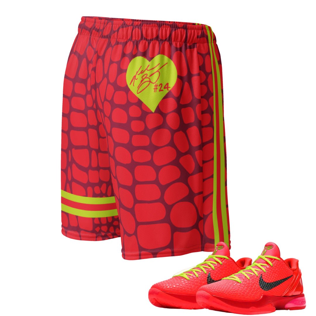 Reverse Grinch "Domin8 24/7" Basketball Mesh Shorts - Sneaker Tees to match Air Jordan Sneakers