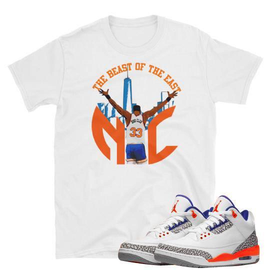 Retro 3 Knicks matching Sneaker tees - Sneaker Tees to match Air Jordan Sneakers