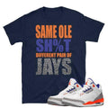 RETRO 3 Knicks Sneaker Tees - Sneaker Tees to match Air Jordan Sneakers
