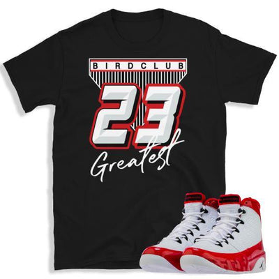Retro 9 "Gym Red" Greatest sneaker shirt - Sneaker Tees to match Air Jordan Sneakers