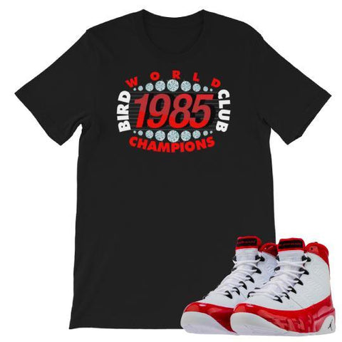 Retro 9 "Gym Red" Champs sneaker shirt - Sneaker Tees to match Air Jordan Sneakers