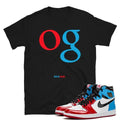 Retro 1 UNC to Chi sneaker shirt - Sneaker Tees to match Air Jordan Sneakers
