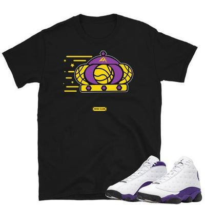 Retro 13 Lakers LA King shirt - Sneaker Tees to match Air Jordan Sneakers