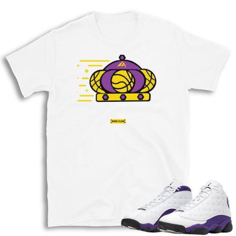 Retro 13 Lakers LA King shirt - Sneaker Tees to match Air Jordan Sneakers