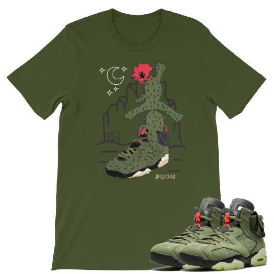 RETRO 6 TRAVIS SCOTT CACTUS SHIRT - Sneaker Tees to match Air Jordan Sneakers
