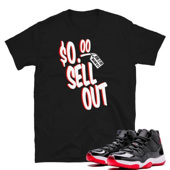 Retro 11 Bred Sneaker Tee - Sneaker Tees to match Air Jordan Sneakers
