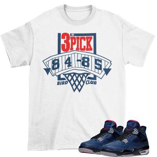 Jordan 4 Winter Blue Sneaker Tee - Sneaker Tees to match Air Jordan Sneakers