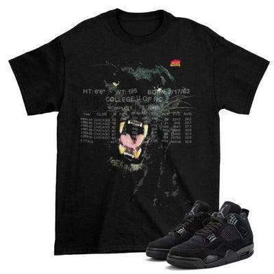 Black Cat 4's shirt - Sneaker Tees to match Air Jordan Sneakers