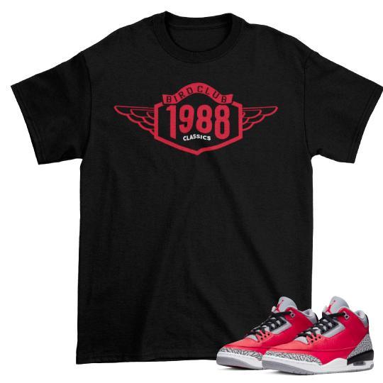 RETRO 3 red cement shirt - Sneaker Tees to match Air Jordan Sneakers