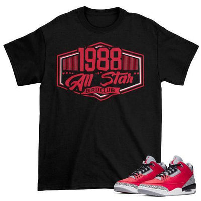 RETRO 3 red cement shirt - Sneaker Tees to match Air Jordan Sneakers