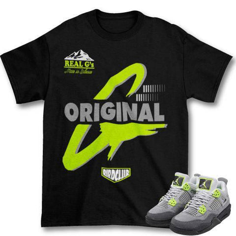 Retro Jordan 4 Grey Volt shirt - Sneaker Tees to match Air Jordan Sneakers