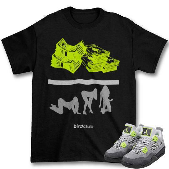 Jordan 4 Grey Volt sneaker shirt - Sneaker Tees to match Air Jordan Sneakers