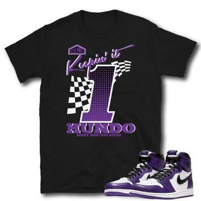 Retro 1 Purple Sneaker shirt - Sneaker Tees to match Air Jordan Sneakers