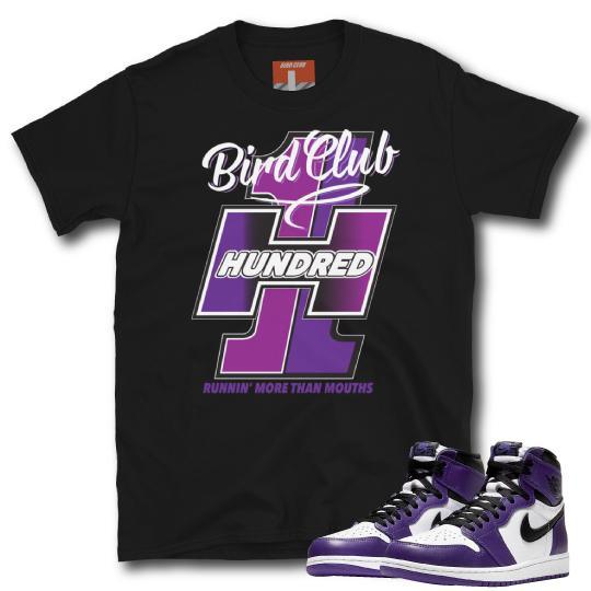 Retro 1 Purple Sneaker shirt - Sneaker Tees to match Air Jordan Sneakers