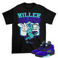 RETRO 5 GRAPE SUEDE SHIRT - Sneaker Tees to match Air Jordan Sneakers