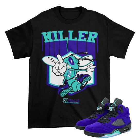 RETRO 5 GRAPE SUEDE SHIRT - Sneaker Tees to match Air Jordan Sneakers