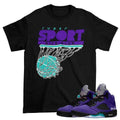 RETRO 5 GRAPE SUEDE SHIRT - Sneaker Tees to match Air Jordan Sneakers