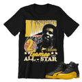 RETRO 12 BLACK YELLOW SHIRT - Sneaker Tees to match Air Jordan Sneakers
