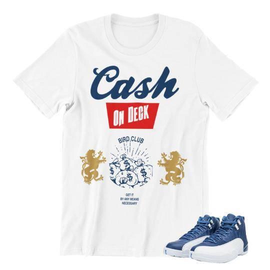 RETRO 12 INDIGO SNEAKER SHIRT - Sneaker Tees to match Air Jordan Sneakers