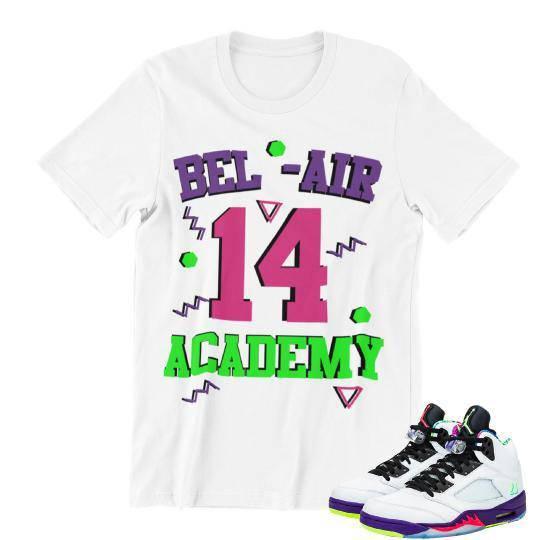 Air Jordan 5 Bel Air shirt - Sneaker Tees to match Air Jordan Sneakers
