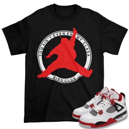 RETRO 4 FIRE RED OG Punisher SHIRT - Sneaker Tees to match Air Jordan Sneakers