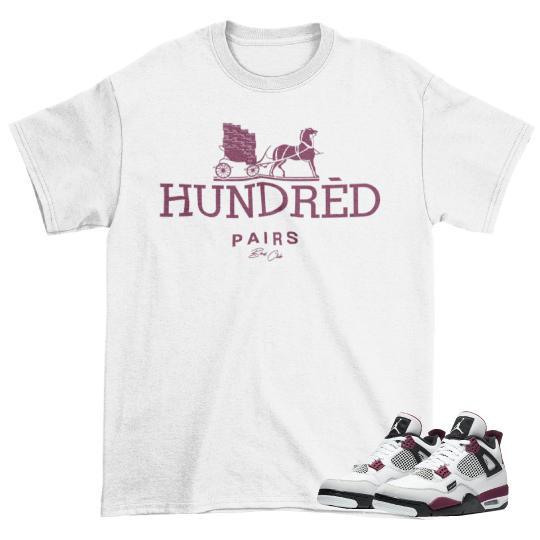 RETRO 4 PSG Hundred Pairs SHIRT - Sneaker Tees to match Air Jordan Sneakers