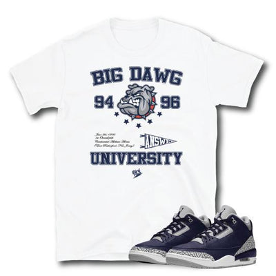 Retro 3 Georgetown University Shirt - Sneaker Tees to match Air Jordan Sneakers