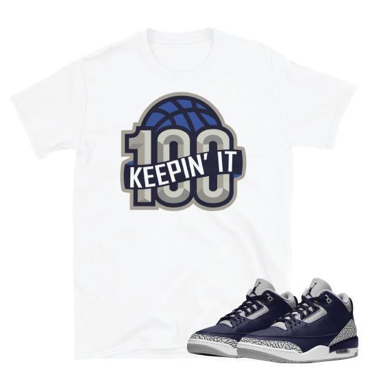 Retro Jordan 3 Georgetown Shirt - Sneaker Tees to match Air Jordan Sneakers