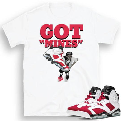 Retro 6 Carmine shirt - Sneaker Tees to match Air Jordan Sneakers