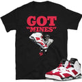 Retro 6 Carmine shirt - Sneaker Tees to match Air Jordan Sneakers