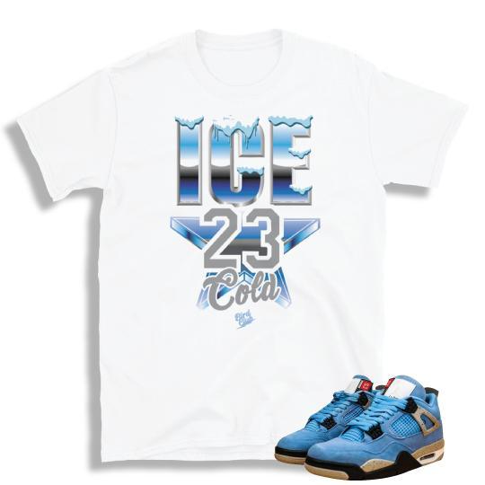 UNC Jordan 4 shirt - Sneaker Tees to match Air Jordan Sneakers