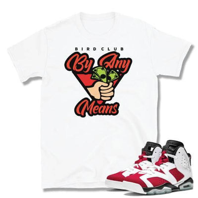 Retro 6 Jordan Carmine shirt - Sneaker Tees to match Air Jordan Sneakers