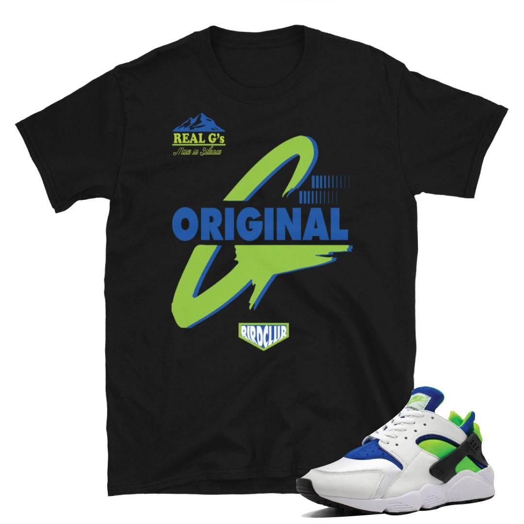 Huarache Scream Green Shirt - Sneaker Tees to match Air Jordan Sneakers