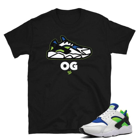 Huarache Scream Green Shirt - Sneaker Tees to match Air Jordan Sneakers