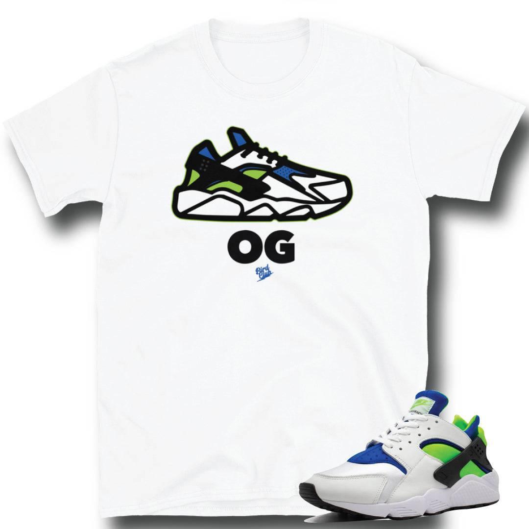 Huarache Scream Green Shirt - Sneaker Tees to match Air Jordan Sneakers